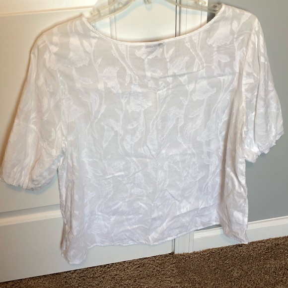 Mossimo Women's Plus Size White Cotton Top - Picture 6 of 6